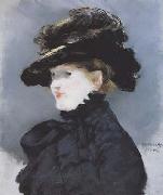 Edouard Manet Mery Lauent au chapeau noir Pastel (mk40) painting